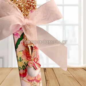 Λαμπάδα με κόσμημα αυγό gold plated 24k