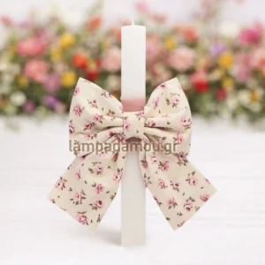 ΛΑΜΠΑΔΑ ΛΕΥΚΗ 33cm ΦΙΟΓΚΟΣ PINK FLORAL