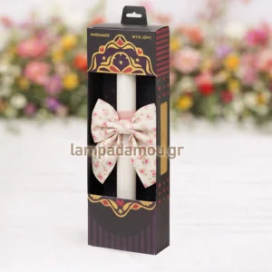 ΛΑΜΠΑΔΑ ΛΕΥΚΗ 33cm ΦΙΟΓΚΟΣ PINK FLORAL